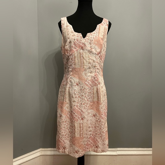 ALYN PAIGE Pink Embroidered Sleeveless Midi Dress, size 9/10 - Picture 1 of 5